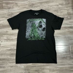 ! NEW ! Black Men’s  Metallica And justice For All Thrash Metal Graphic T-Shirt